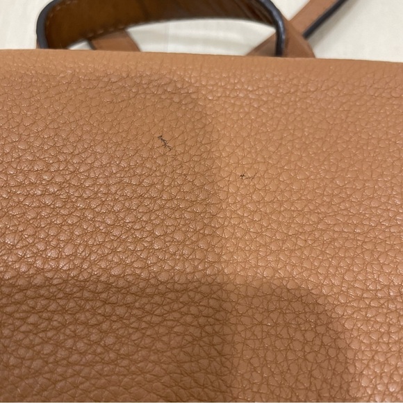 Michael Kors Raven Medium Pebbled Leather Backpack Brown Tan Snap Fastening main image 15